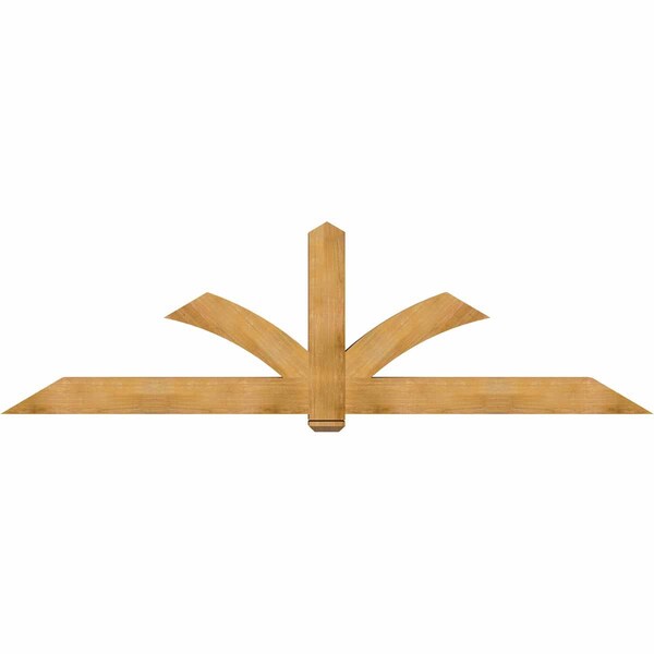Ekena Millwork Redmond Rough Sawn Timber Gable Bracket, Western Red Cedar, 108"W x 31 1/2"H x 6"D x 6"F, 7/12 Pitch GBW108X31X0606RED00RWR - main